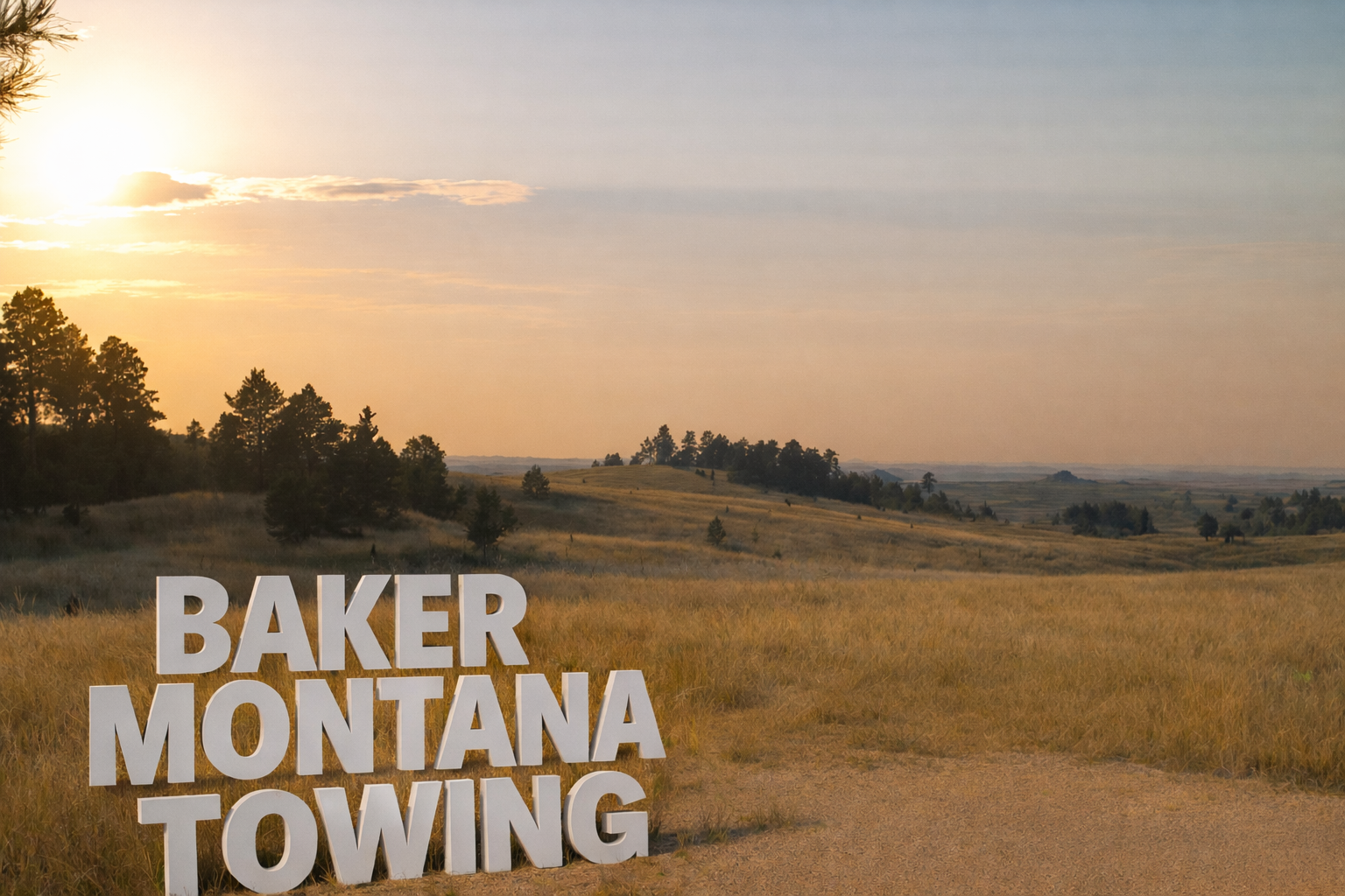 Tow truck providing towing services in Baker, MT