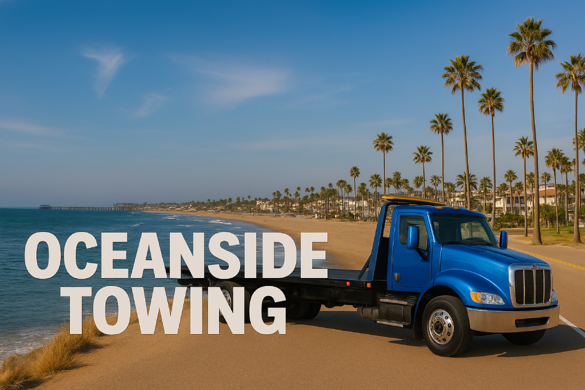 Tow truck providing towing services in Oceanside, CA